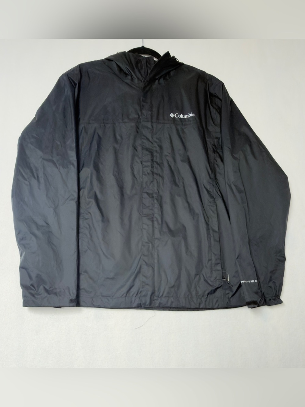 Columbia Men's Black Hooded Rain Shell Jacket